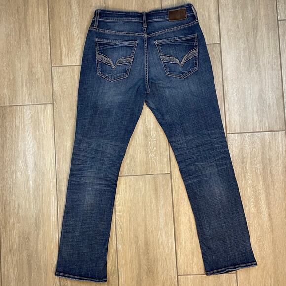 BKE Jake Straight Men’s Jeans 33x32 Blue Dark Wash Stretch Denim Repreve Classic - Picture 2 of 9
